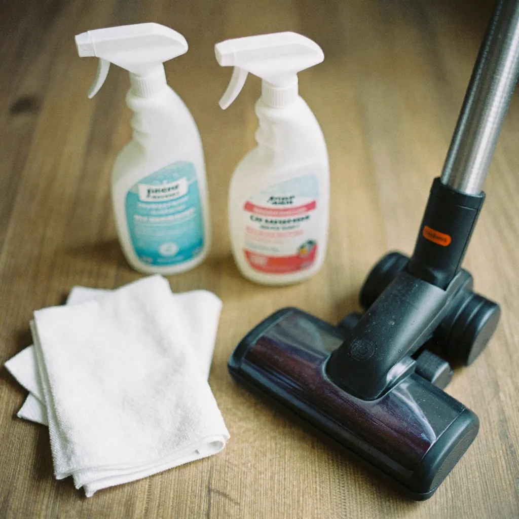 Cozy clean living space with plants